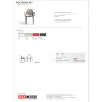 SET 4 POLTRONA PIU' CON BRACCIOLI TECNOPOLIMERO SCAB DESIGN MADE IN ITALY - Tortora 15