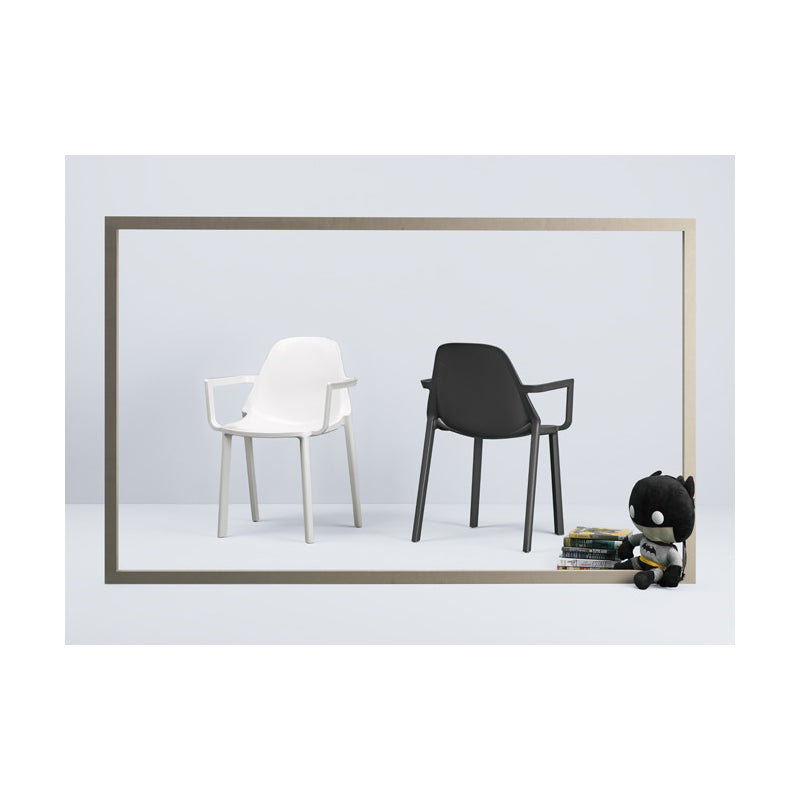 SET 4 POLTRONA PIU' CON BRACCIOLI TECNOPOLIMERO SCAB DESIGN MADE IN ITALY - Tortora 15