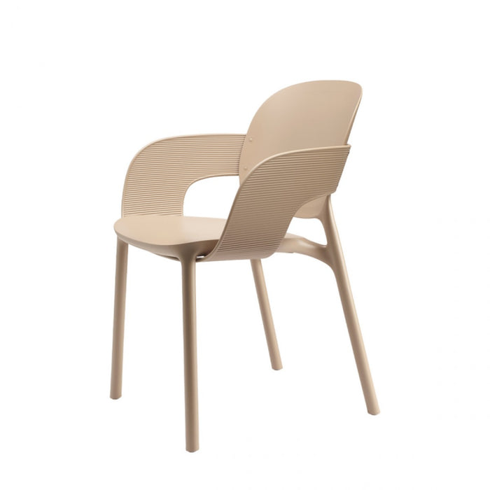 SET 4 POLTRONE HUG TECNOPOLIMERO DA POST CONSUMO INDUSTRIALE SCAB DESIGN - Tortora 15