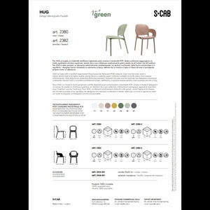 SET 4 POLTRONE HUG TECNOPOLIMERO DA POST CONSUMO INDUSTRIALE SCAB DESIGN - Tortora 15