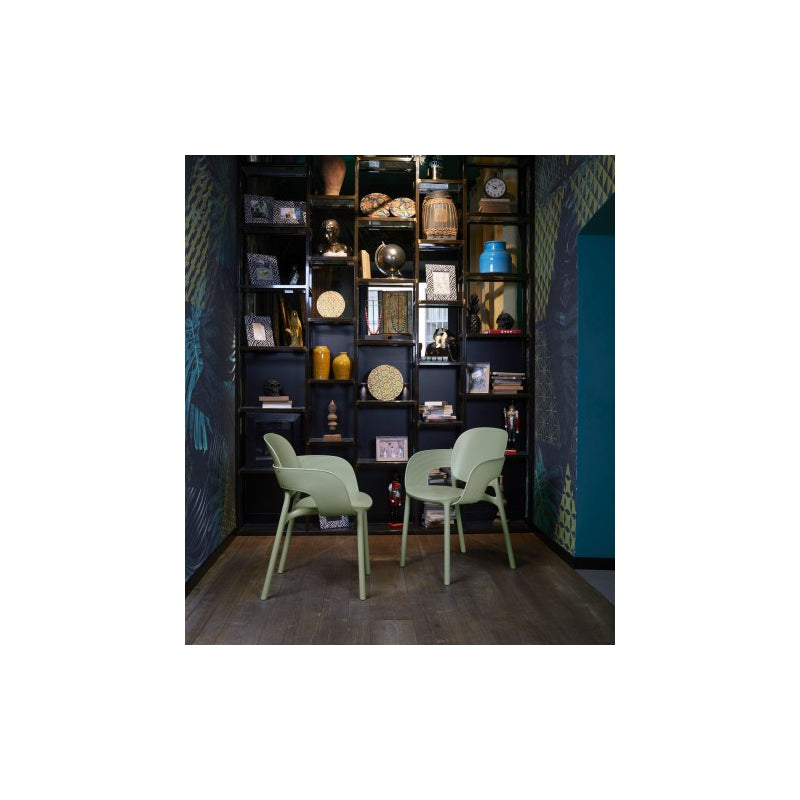 SET 4 POLTRONE HUG TECNOPOLIMERO DA POST CONSUMO INDUSTRIALE SCAB DESIGN - VERDE SALVIA 58