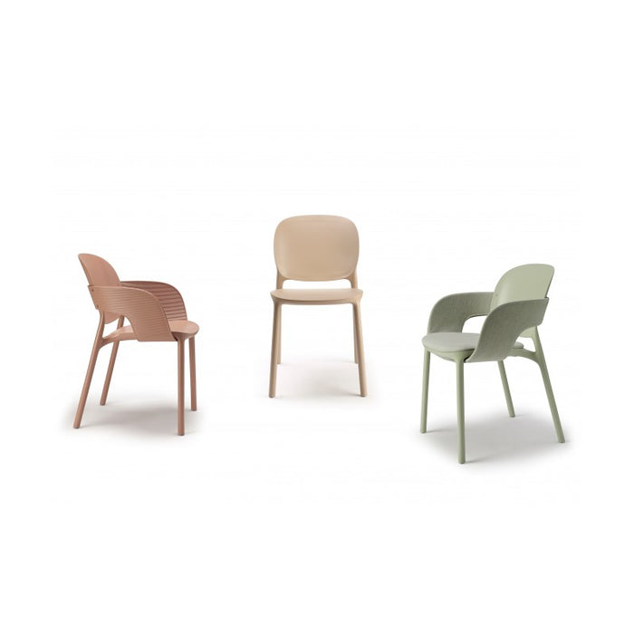 SET 4 POLTRONE HUG TECNOPOLIMERO DA POST CONSUMO INDUSTRIALE SCAB DESIGN - Antracite 81