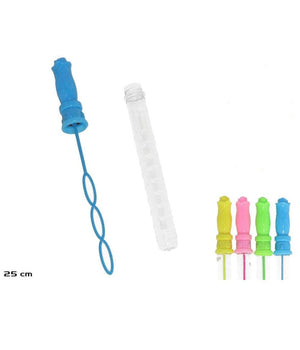 Trade Shop - Set 4 Pz Bacchetta Bolle Di Sapone Spada 25cm 3 Bolle 50ml 4 Colori Feste 975704 -