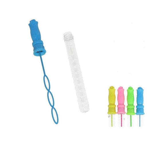 Trade Shop - Set 4 Pz Bacchetta Bolle Di Sapone Spada 25cm 3 Bolle 50ml 4 Colori Feste 975704 -