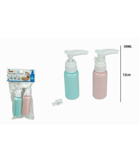 Set 4 Pz Bottiglia Da Viaggio Flacone Vuoto 50ml Con Erogatore Per Lozione 79377         