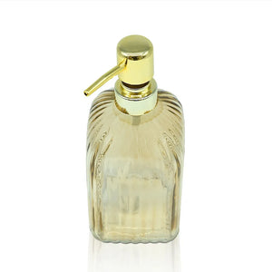 Set 4 pz dispensatore sapone liquido in vetro colorato con capacità 400 ml