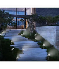 Set 4 Pz Faretti Led A Picchetto Con Pannello Solare Luce Fredda Calda Ip65 Ly04  -bianco Freddo      -