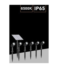 Set 4 Pz Faretti Led A Picchetto Con Pannello Solare Luce Fredda Calda Ip65 Ly04         