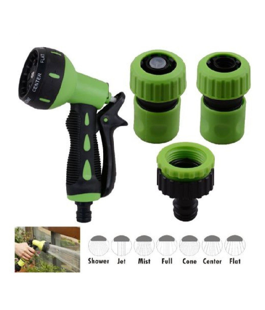 Set 4 Pz Giardino Lancia A Pistola Spruzzo A 7 Getti Con Raccordi Da 1/2â€³ 90018         