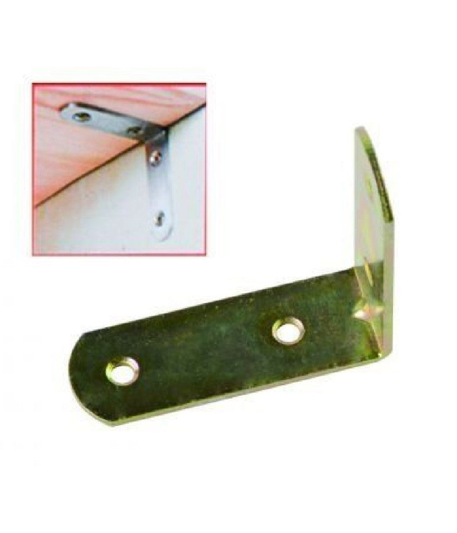 Set 4 Pz Lastrina Lastrine Ad Angolo Forma L 40x20x2mm Con Viti Per Mobili 91217         