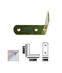 Set 4 Pz Lastrina Lastrine Ad Angolo Forma L 50x20x2mm Con Viti Per Mobili 91218         