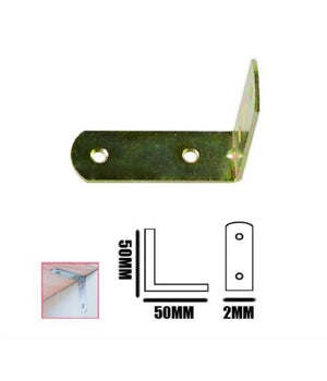 Set 4 Pz Lastrina Lastrine Ad Angolo Forma L 50x20x2mm Con Viti Per Mobili 91218         