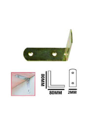 Set 4 Pz Lastrina Lastrine Ad Angolo Forma L 80x20x2mm Con Viti Per Mobili 91220         