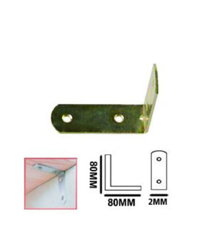 Set 4 Pz Lastrina Lastrine Ad Angolo Forma L 80x20x2mm Con Viti Per Mobili 91220         