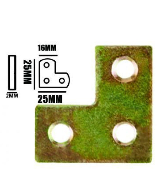 Set 4 Pz Lastrina Lastrine Ad Angolo Forma V 25x16x2mm Con Viti Per Mobili 91226         