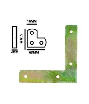 Set 4 Pz Lastrina Lastrine Ad Angolo Forma V 63x16x2mm Con Viti Per Mobili 91228         