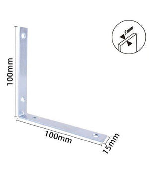 Set 4 Pz Lastrine Ad Angolo Lastrina Angolare 100x100x15x2 Mm Viti Mobili 57117         