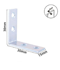 Set 4 Pz Lastrine Ad Angolo Lastrina Angolare 30x30x15x2mm Con Viti Mobili 57111         