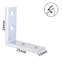 Set 4 Pz Lastrine Lastrina Ad Angolo Angolare 25x25x15x2mm Con Viti Mobili 57110         