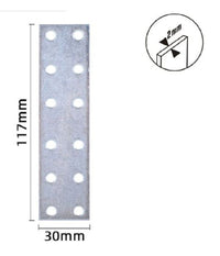 Set 4 Pz Lastrine Lastrina Piastra Di Giunzione 117x30x2mm Con Viti Mobili 57140         