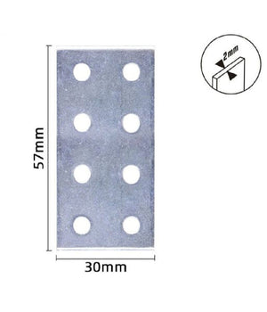 Set 4 Pz Lastrine Lastrina Piastra Di Giunzione 57x30x2 Mm Con Viti Mobili 57137         