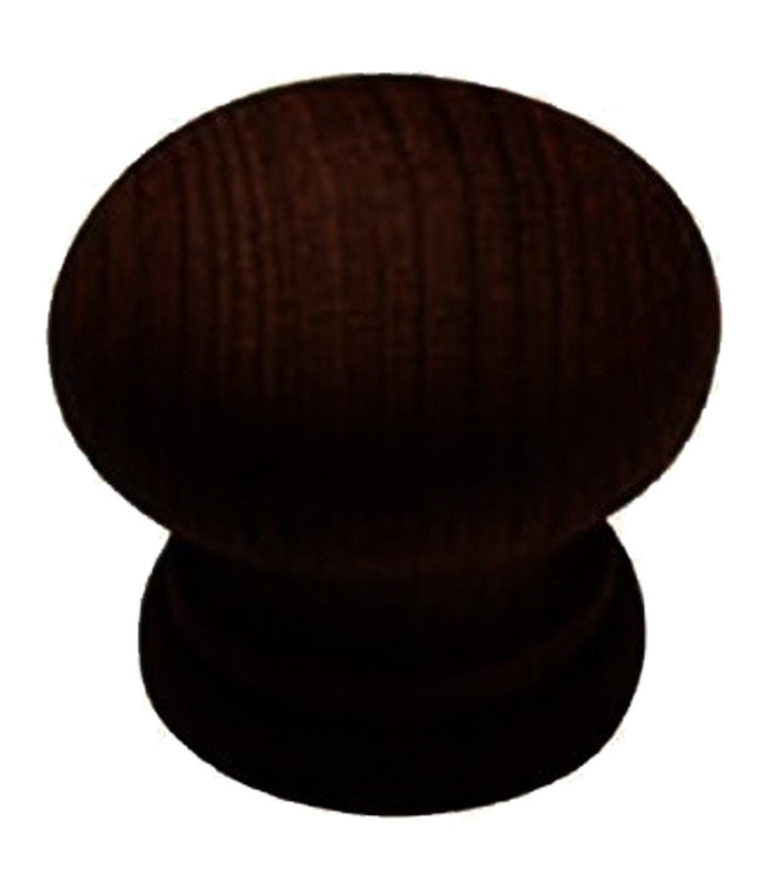 Set 4 Pz. Pomelli 2.5 Cm Legno Scuro Mogano Per Cassetti Mobili         