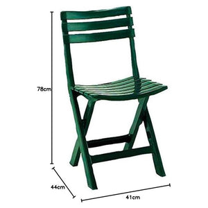 Trade Shop - Set 4 Pz Sedia Pieghevole Da Esterno Verde Da Giardino Campeggio Patio Lounge 020775         