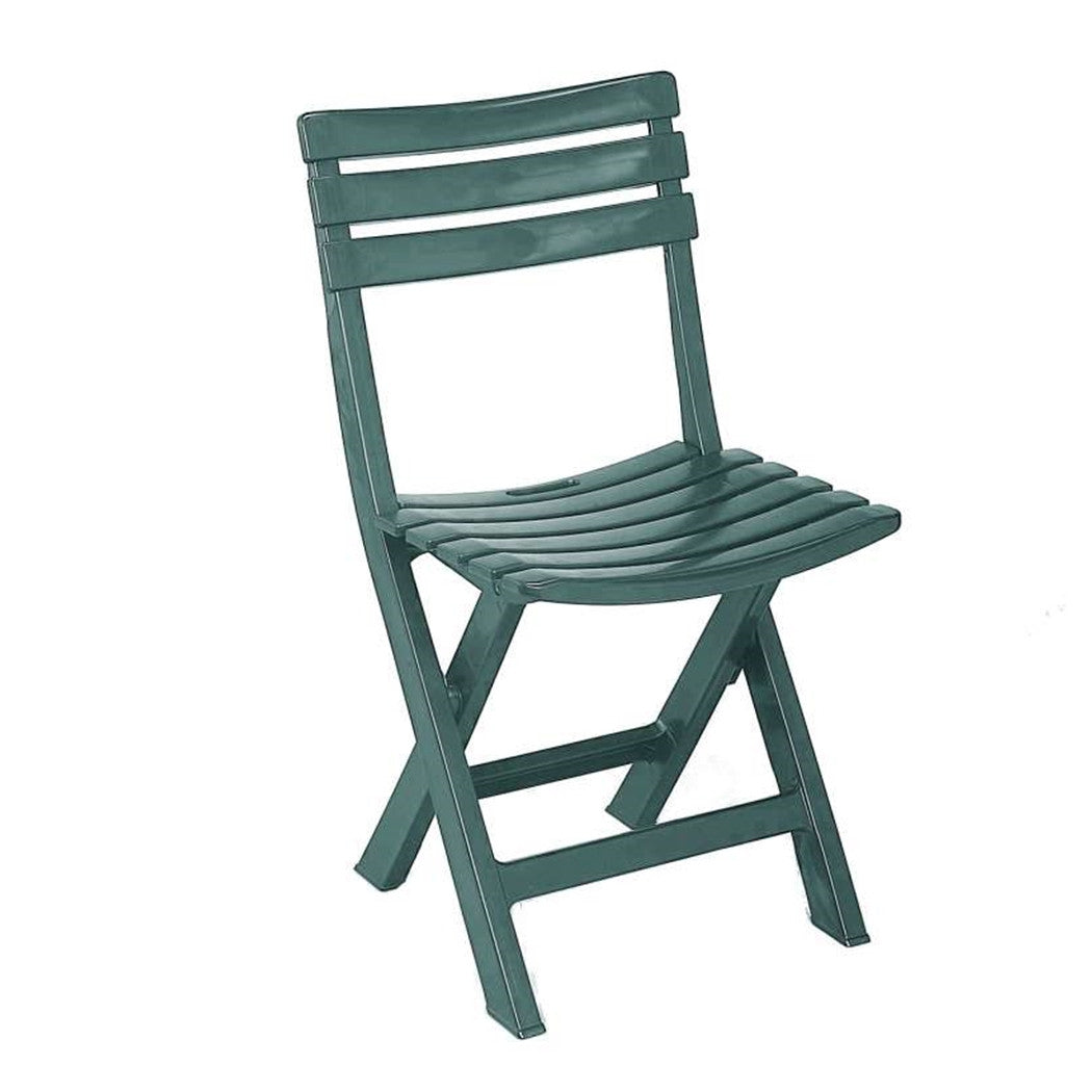 Trade Shop - Set 4 Pz Sedia Pieghevole Da Esterno Verde Da Giardino Campeggio Patio Lounge 020775         
