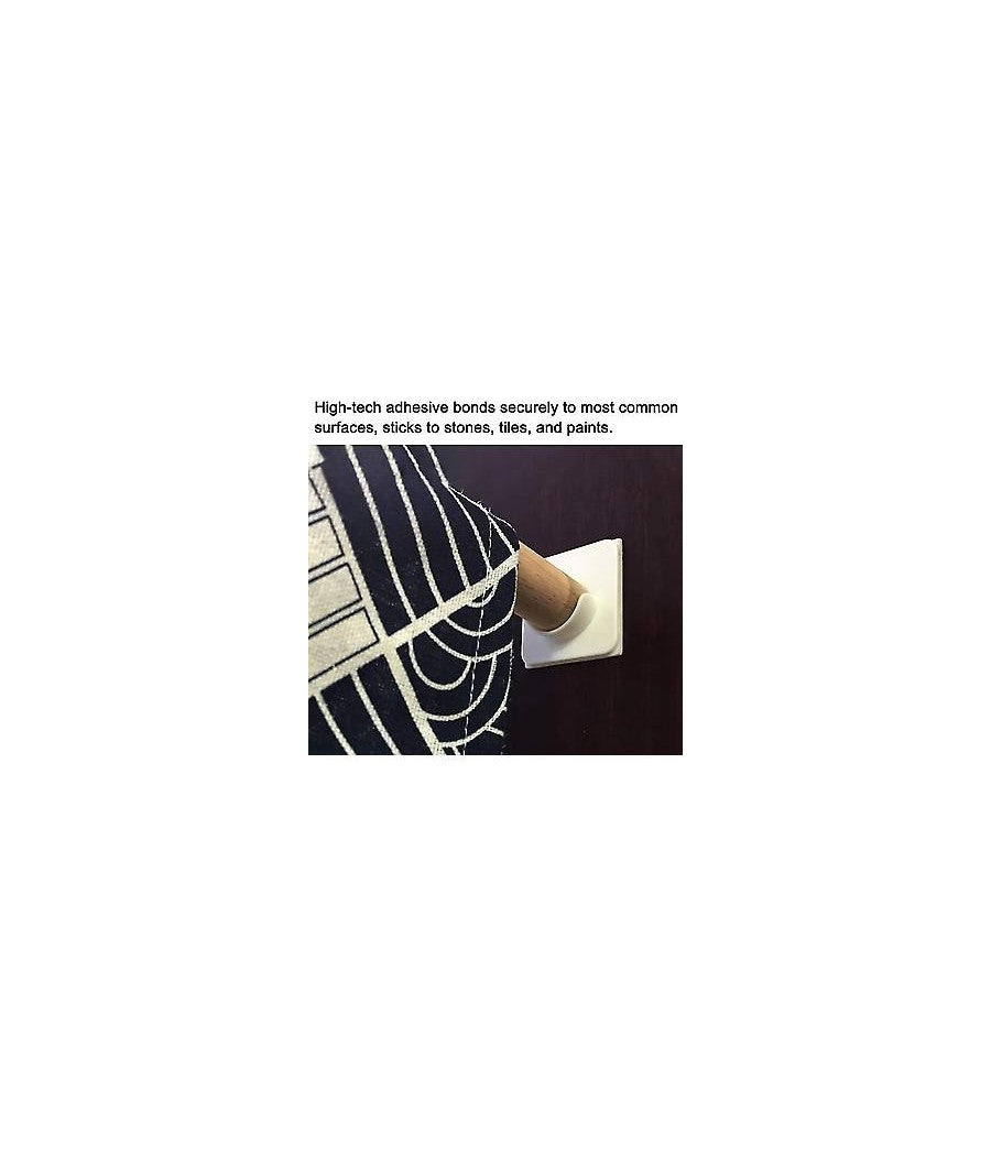 Set 4 Pz Supporti Adesivi Per Bastone Per Tenda Bagno Aste Doccia Bianco 87358         