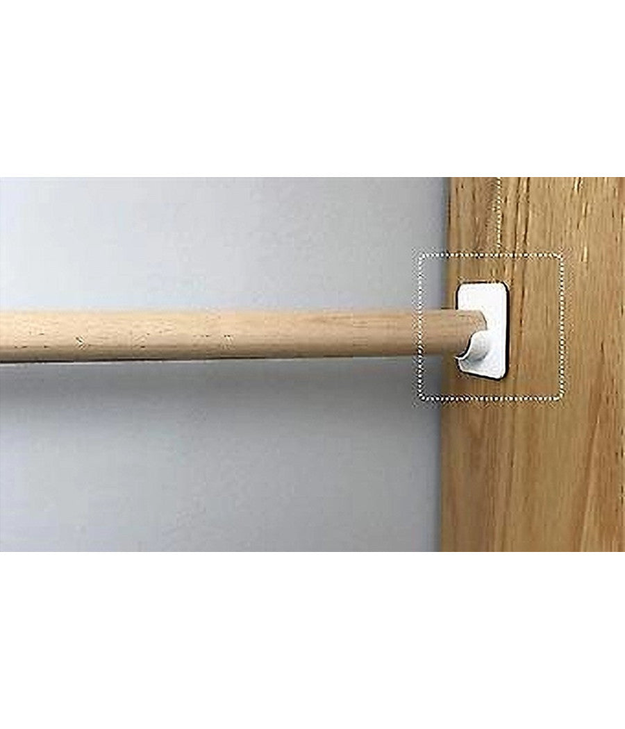 Set 4 Pz Supporti Adesivi Per Bastone Per Tenda Bagno Aste Doccia Bianco 87358         