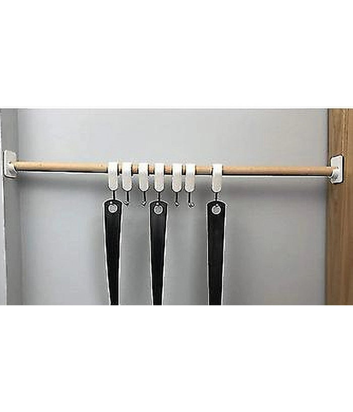 Set 4 Pz Supporti Adesivi Per Bastone Per Tenda Bagno Aste Doccia Bianco 87358         