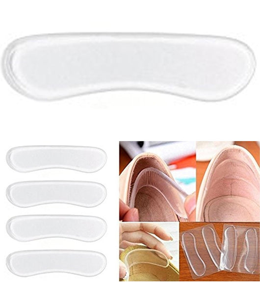 Set 4 Pz Tallonette Protezione Silicone Invisibile Cuscini Piedi Tallone Per Tacchi         