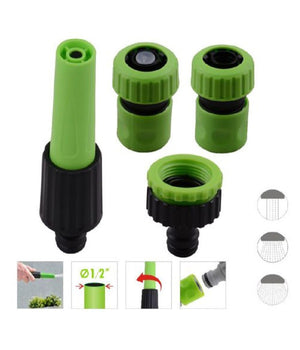 Set 4 Pz Ugelli Tubo Lancia Raccordi Da 1/2" Connettore Irrigare Giardino 90015         