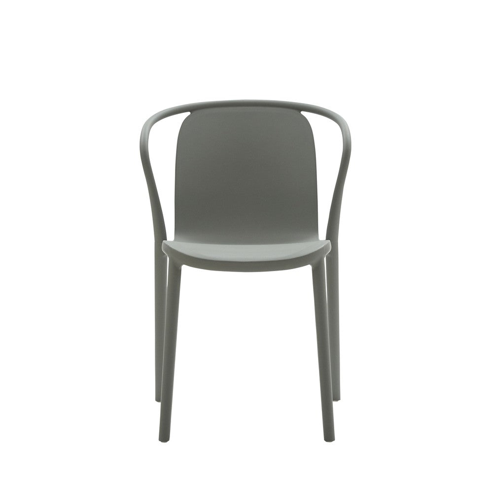 Set 4 sedie design polipropilene colore grigio 54x54x80
