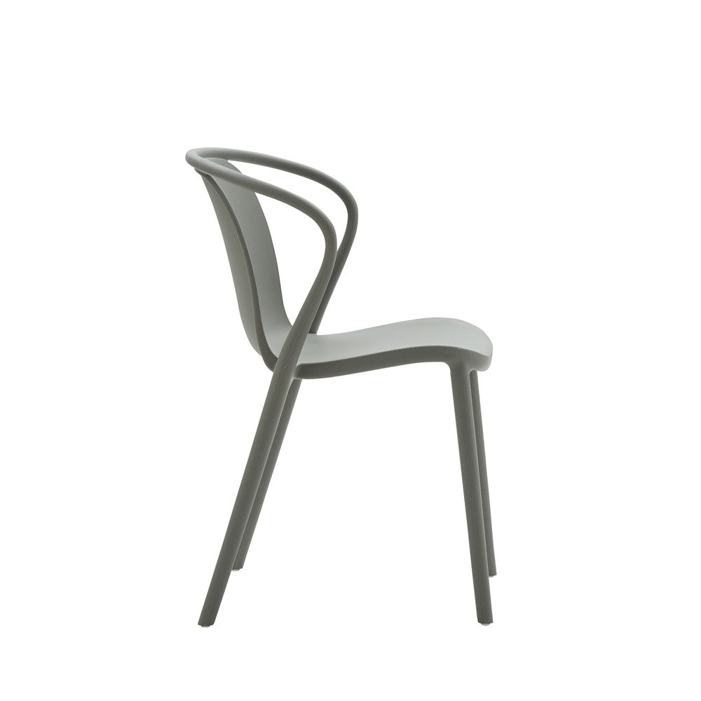 Set 4 sedie design polipropilene colore grigio 54x54x80