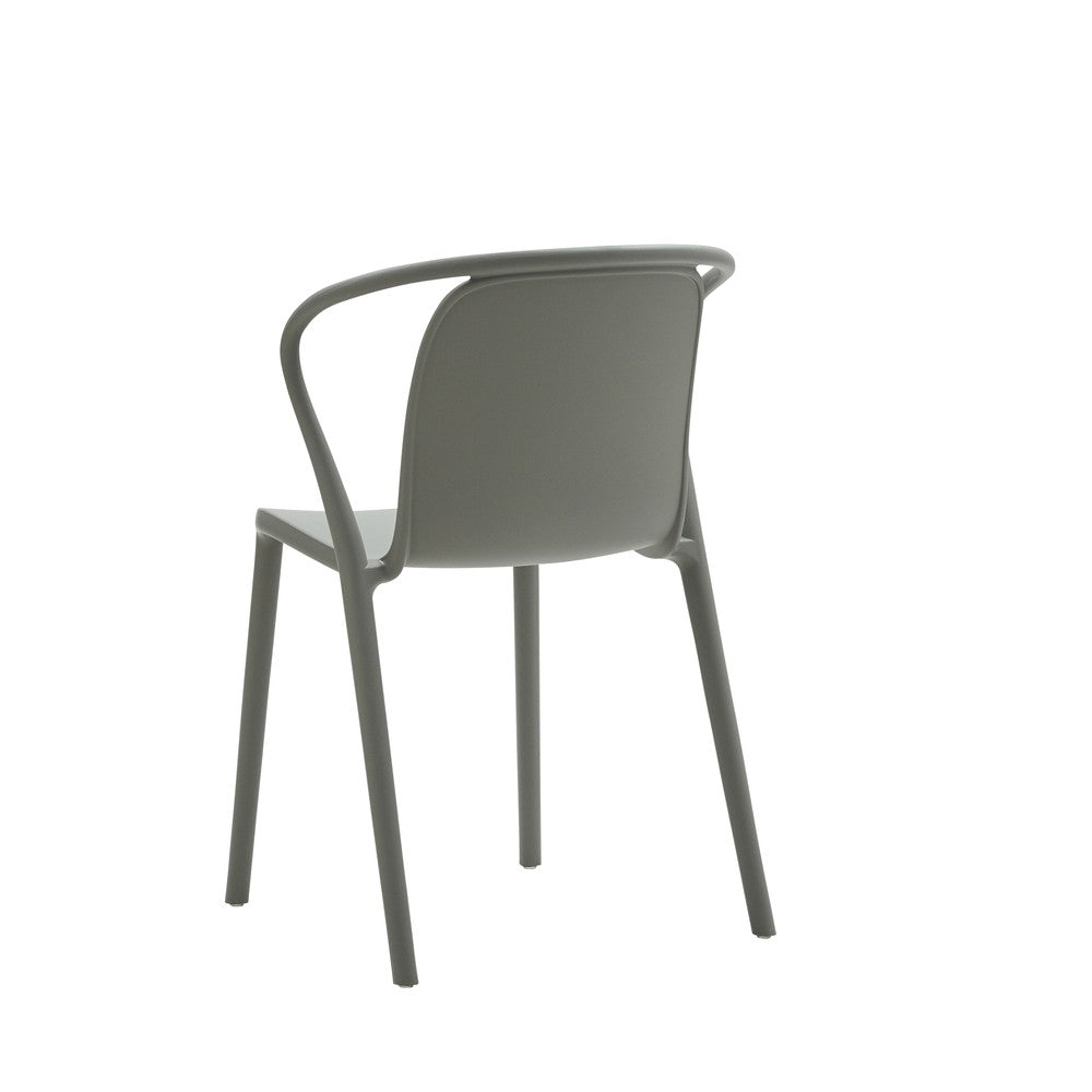 Set 4 sedie design polipropilene colore grigio 54x54x80