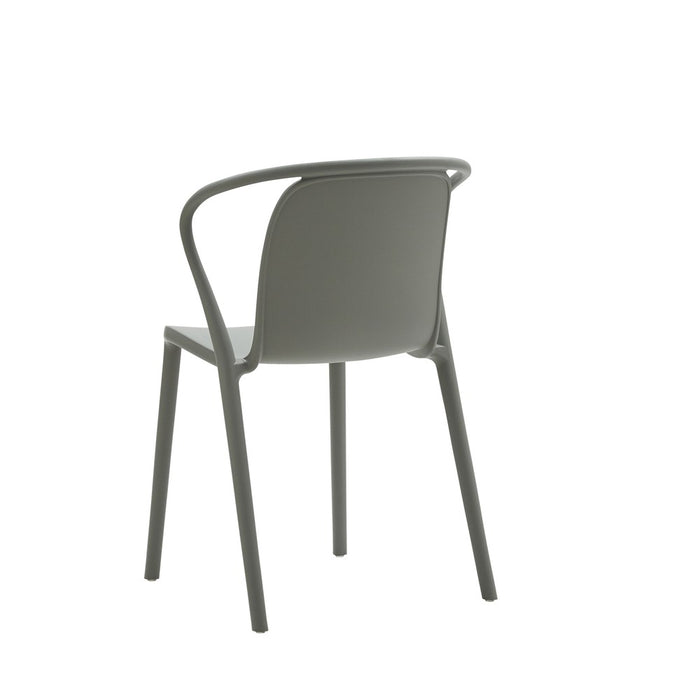 Set 4 sedie design polipropilene colore grigio 54x54x80