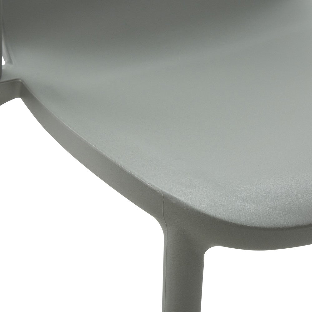 Set 4 sedie design polipropilene colore grigio 54x54x80