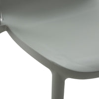 Set 4 sedie design polipropilene colore grigio 54x54x80
