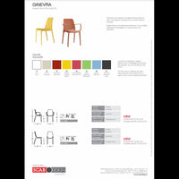 SET 4 SEDIE GINEVRA TECNOPOLIMERO CON BRACCIOLI SCAB DESIGN - Lino 11