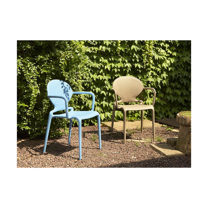 SET 4 SEDIE GIO TECNOPOLIMERO CON BRACCIOLI SCAB DESIGN - Antracite 81