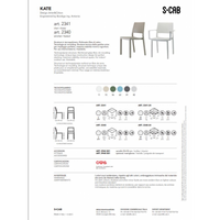 SET 4 SEDIE KATE CON BRACCIOLI TECNOPOLIMERO SCAB DESIGN - Tortora 15