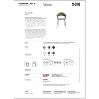 SET 4 SEDIE LADY B GO GREEN TECNOPOLIMERO MADE IN ITALY SCAB DESIGN - Verde oliva 56