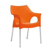 SET 4 SEDIE OLA TECNOPOLIMERO SCAB DESIGN MADE IN ITALY - Arancione 30