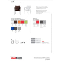 SET 4 SEDIE OLA TECNOPOLIMERO SCAB DESIGN MADE IN ITALY - Cacao 72