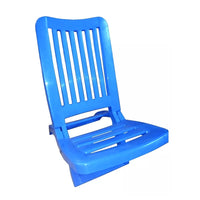 Trade Shop - Set 4 Sedie Spiaggina Sdraio Spiaggia Mare Celeste Pieghevole In Plastica 023392         