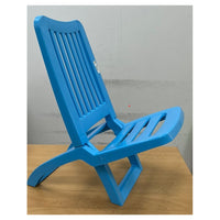 Trade Shop - Set 4 Sedie Spiaggina Sdraio Spiaggia Mare Celeste Pieghevole In Plastica 023392         