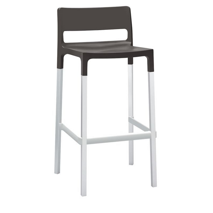 SET 4 SGABELLI DIVO TECNOPOLIMERO HT 75CM MADE IN ITALY SCAB DESIGN - Antracite 81