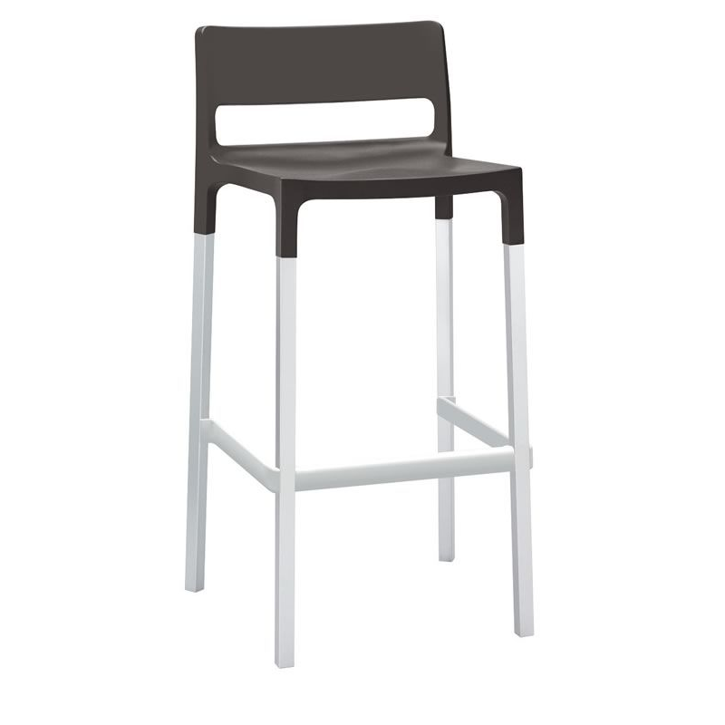 SET 4 SGABELLI DIVO TECNOPOLIMERO HT 75CM MADE IN ITALY SCAB DESIGN - Antracite 81