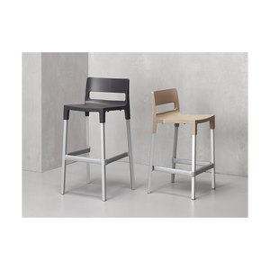 SET 4 SGABELLI DIVO TECNOPOLIMERO HT 75CM MADE IN ITALY SCAB DESIGN - Antracite 81